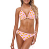 Yellow Frangipanis Pink String Bikini up to 5 XL (FWS)