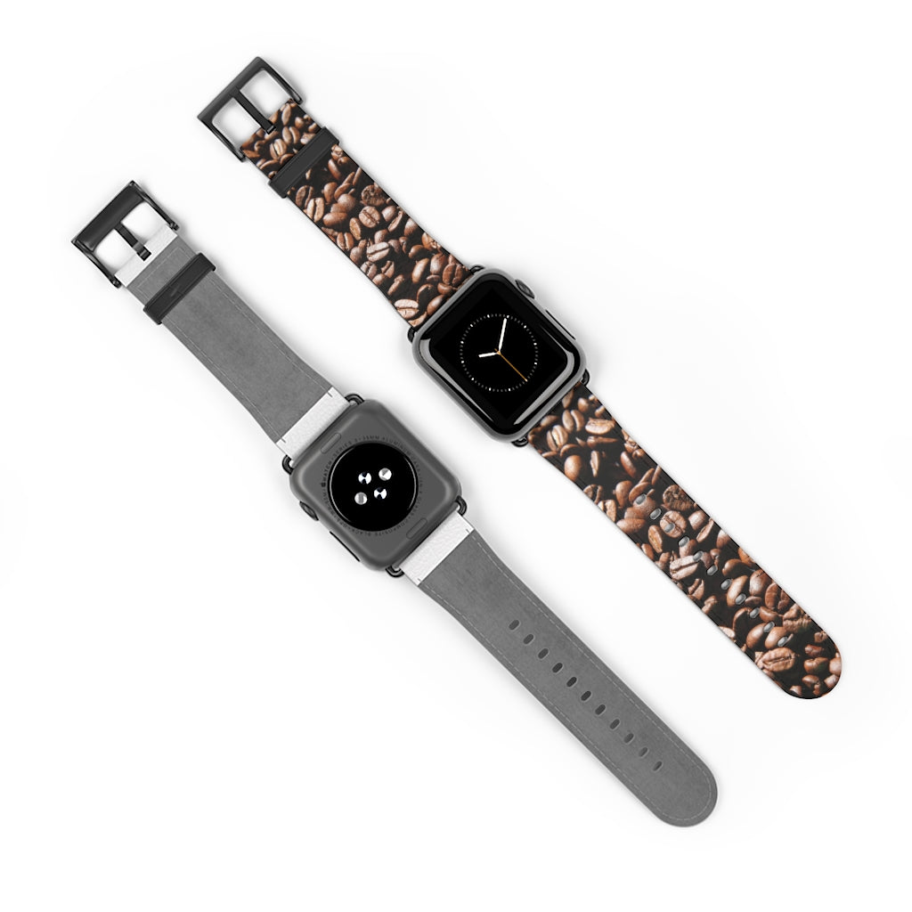 Coffee Beans Apple iWatch Strap Vegan Leather