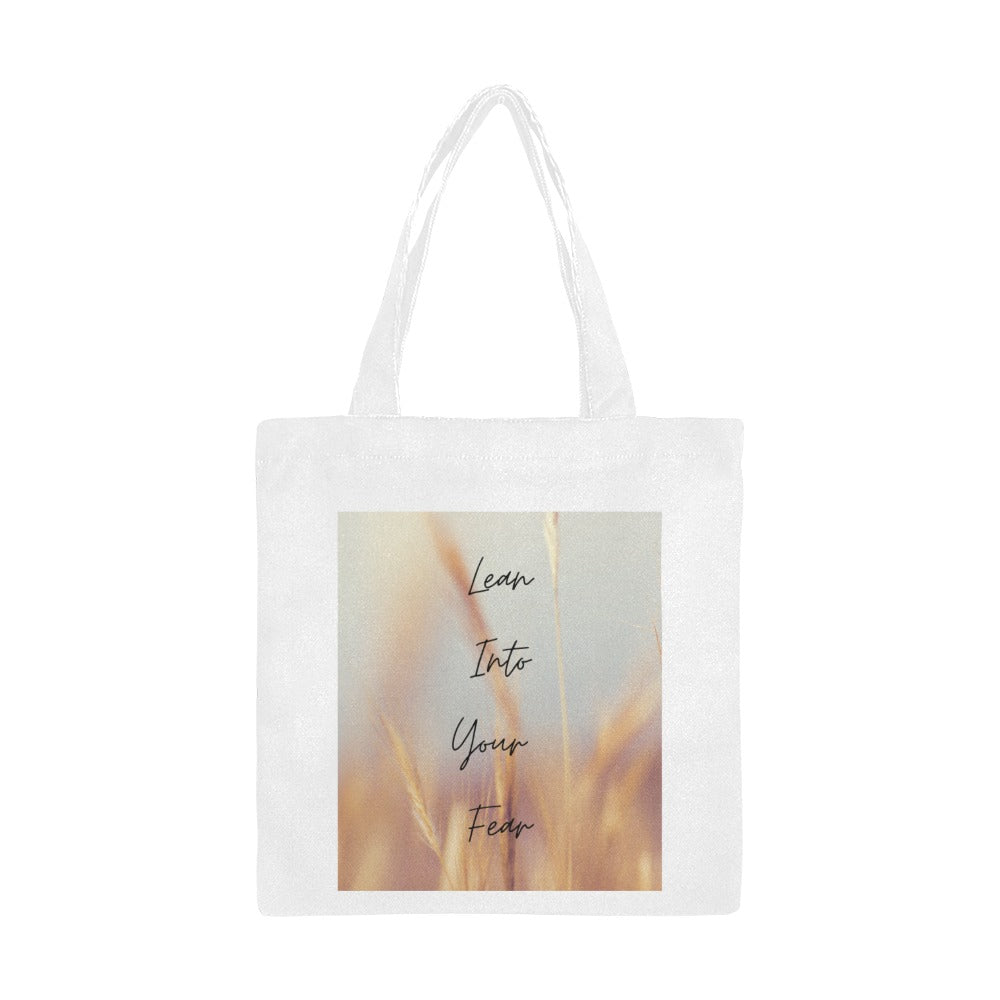 Lean Into Your Fear Cotton Canvas Tote Bag (Made in Australia)