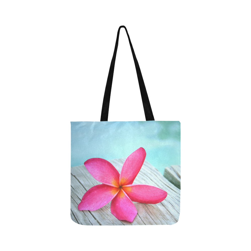 Pink Frangipani Tote Bag (Worldwide Shipping)