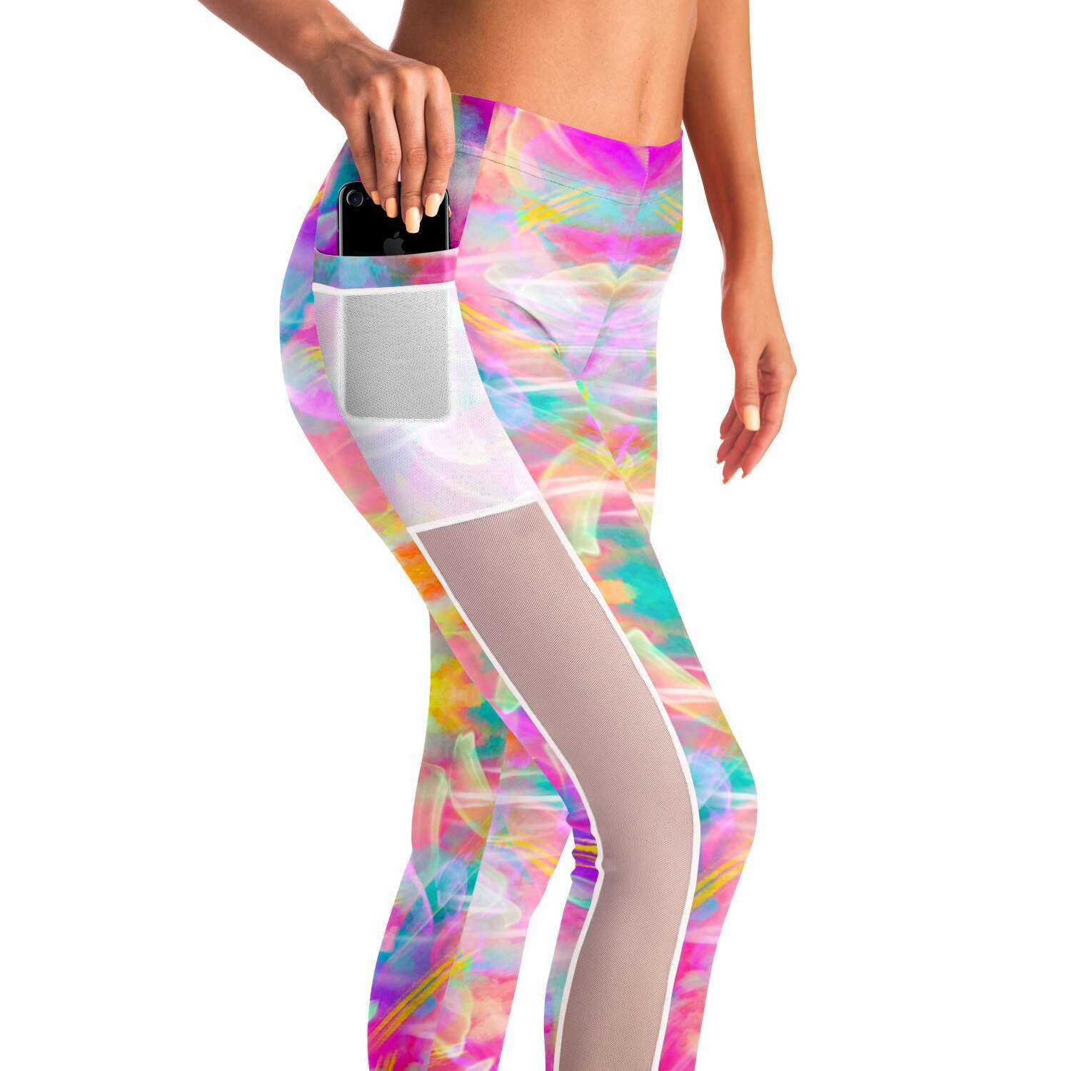 Colourful Whispers Mesh Pocket Leggings (FWS)