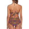 Black Pinky Leopard Lace Band Embossing Swimsuit up to 4 XL (FWS)