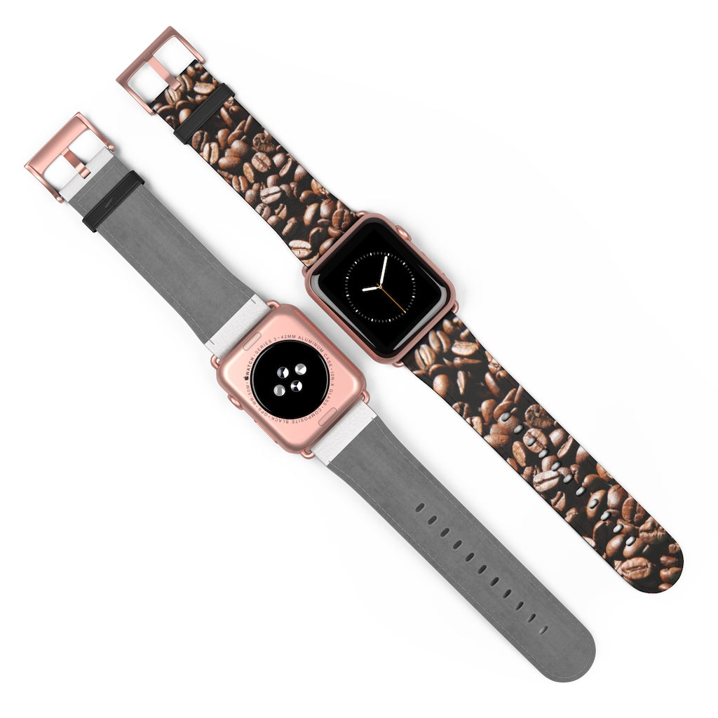 Coffee Beans Apple iWatch Strap Vegan Leather