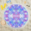 Blue Pink Aqua Circular Beach Shawl / Blanket (FWS)