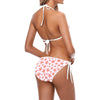 Graphic Pink Frangipanis White String Bikini up to 5 XL (FWS) (FWS)