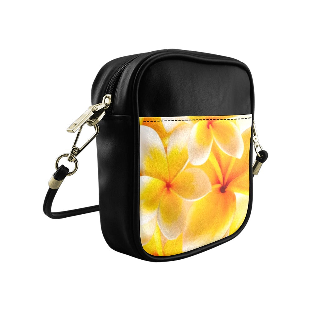 Fresh Yellow Frangipanis Shoulder Sling Bag