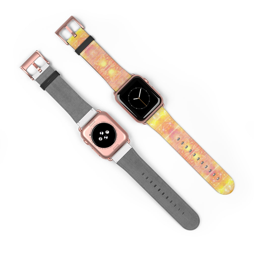 Yellow Love Apple iWatch Strap Vegan Leather