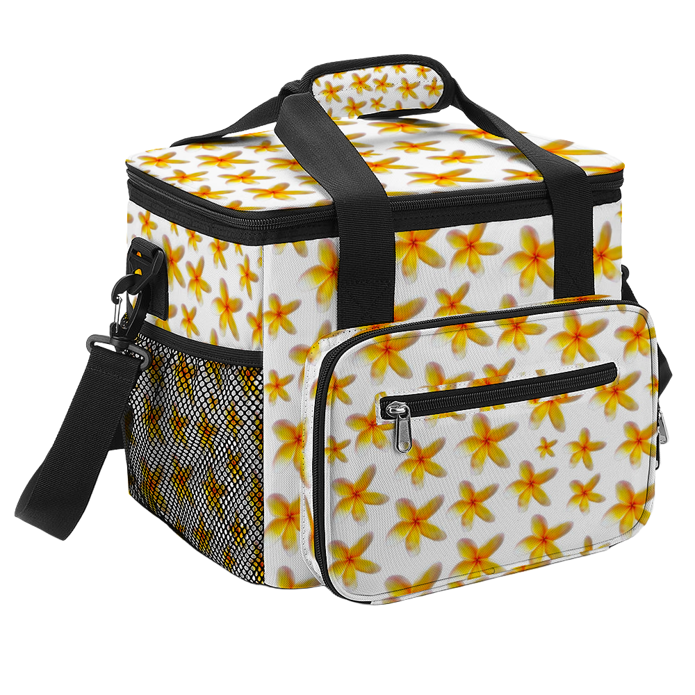 Yellow Frangipanis White Multi Large Function Waterproof Bag