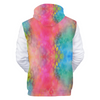 Rainbow Cotton Floss Print Thick Plush Hoodie with Pockets up to 5 XL