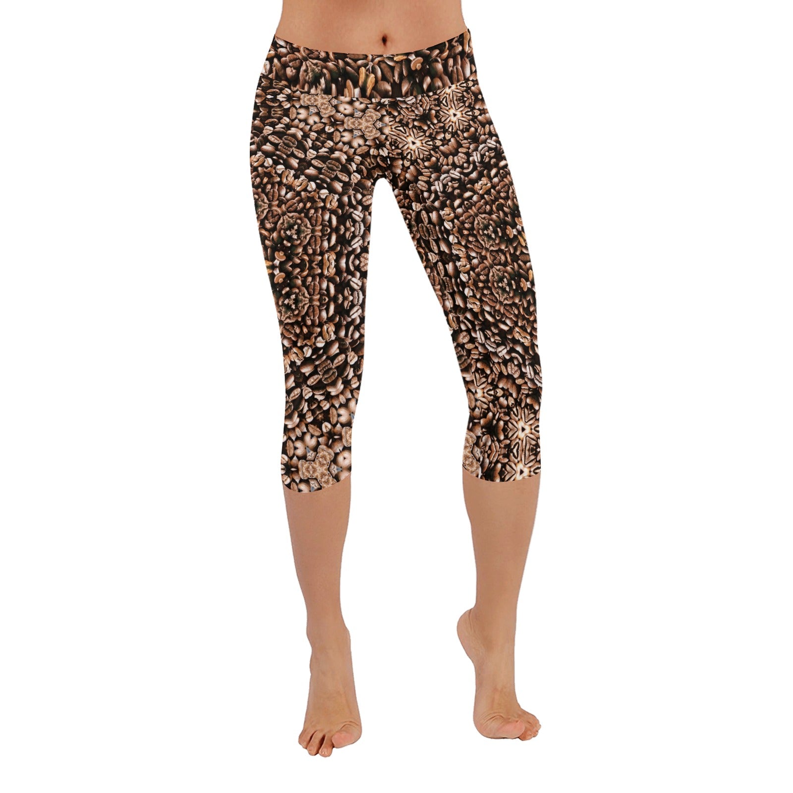 Coffee Beans K Capri Leggings up to 5 XL