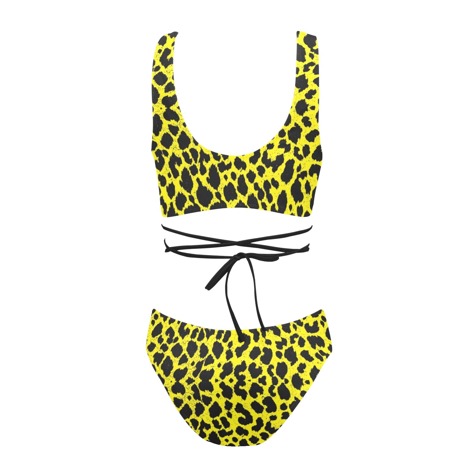 Lemon Leopard Cross String Bikini up to 2 XL (FWS)