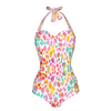 Candy Leopard Halter Neck Swimsuit (FWS) up to 2 XL 2