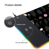 Wildflowers Black Wireless Charging Mousepad in Two Sizes