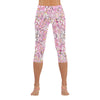 Baby Pink Leopard Plus Capri Leggings up to 5 XL