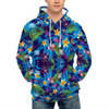 Hawaiian Blue Unisex All Over Print Plush Hoodie with Pockets up to 5 XL