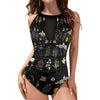 Wildflowers Black Plunge Bathing Suit (FWS)