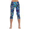 Hawaiian Blue Capri Leggings up to 5 XL