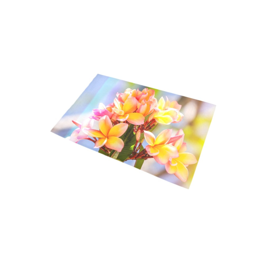 Fresh Frangipanis Light Leaks Bath Rug 20" x 32" (FWS)