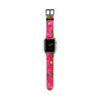 Crimson Bougainvillea Apple iWatch Strap Vegan Leather