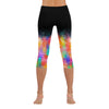 Multi With Black Capri Leggings up to 5 XL