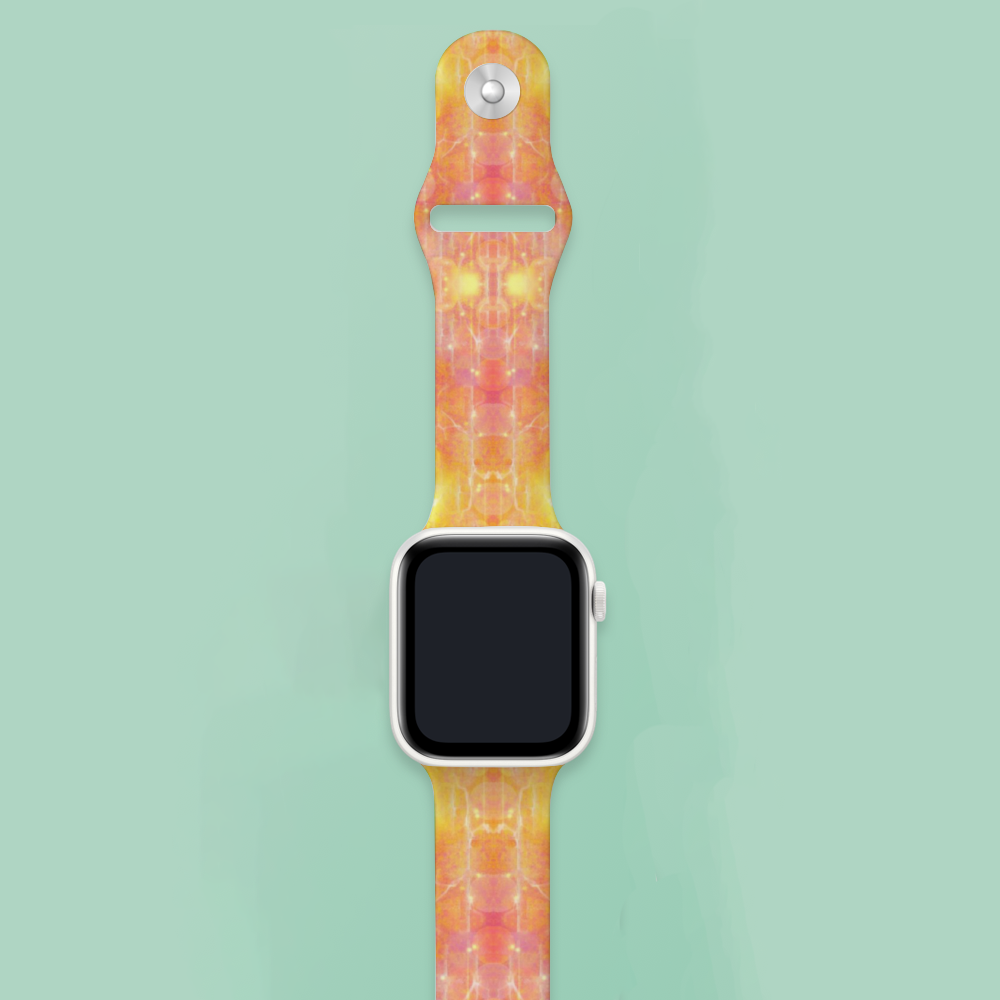 Yellow Love Apple Smartwatch Band TPU Rubber