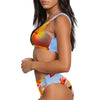 Frangipani Sky Sport Top & High-Waisted Bikini up to 5 XL (FWS)