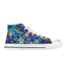 Hawaiian Blue High Top Canvas Women's Shoes