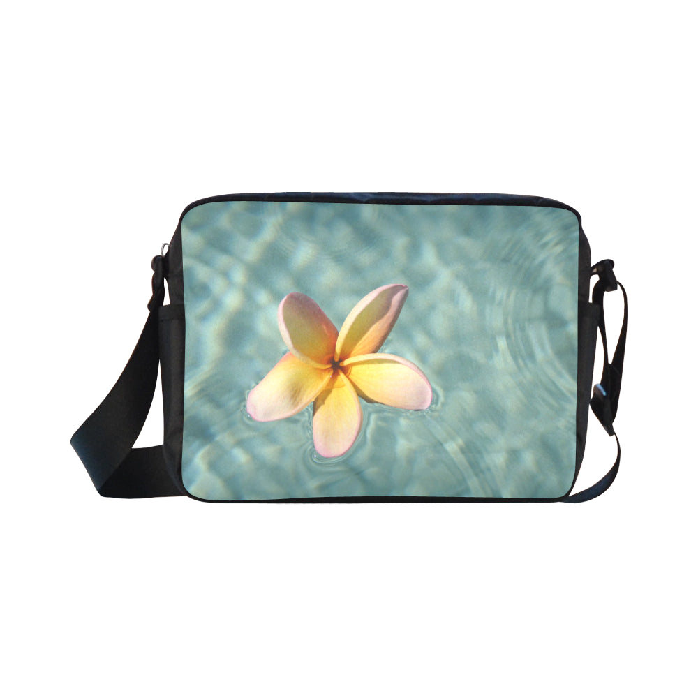 Floating Frangipani Cross-Body Shoulder Bag