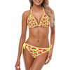 Graphic Pink Hibiscus Yellow String Bikini up to 5 XL (FWS)