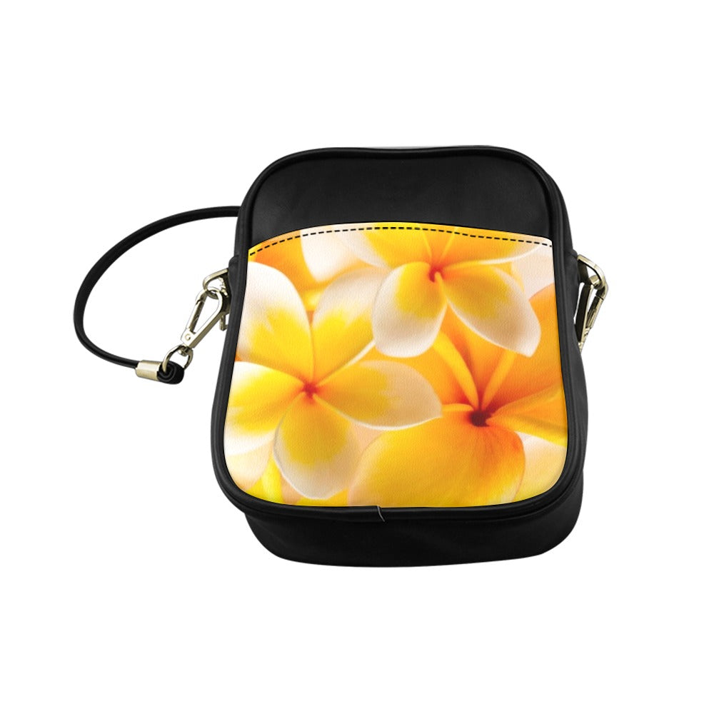 Fresh Yellow Frangipanis Shoulder Sling Bag