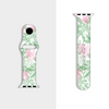 Green & Pink Leaves Apple Smartwatch Band TPU Rubber