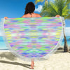 Rainbow Ocean Circular Beach Shawl / Blanket (FWS)