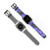Agapanthus Apple iWatch Strap Vegan Leather black buckle 7
