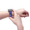 Agapanthus Apple iWatch Strap Vegan Leather black buckle hands 2