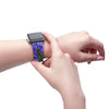Agapanthus Apple iWatch Strap Vegan Leather black buckle hands