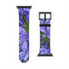 Agapanthus Apple iWatch Strap Vegan Leather black buckle