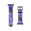 Agapanthus Apple iWatch Strap Vegan Leather black buckle two
