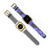 Agapanthus Apple iWatch Strap Vegan Leather gold buckle 2