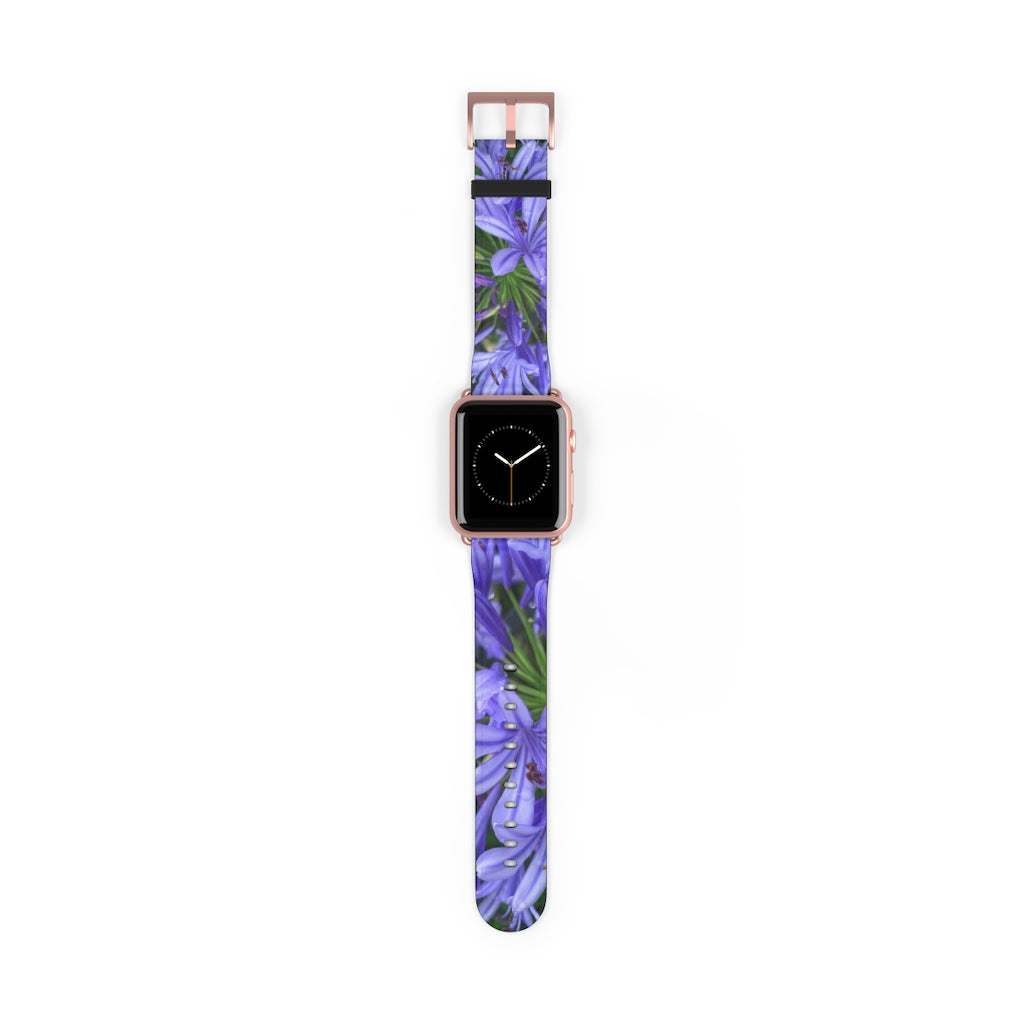 Agapanthus Apple iWatch Strap Vegan Leather rose gold 11