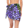 Agapanthus Stained Glass Chiffon Sarong Wrap back