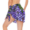 Agapanthus Stained Glass Chiffon Sarong Wrap side