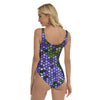 Agapanthus Stained Glass Swimsuit up to 3 XL back