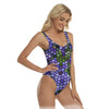Agapanthus Stained Glass Swimsuit up to 3 XL front smiling
