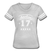 American 17 Women’s Stripe Sleeve T-Shirt up to 2 XL grey