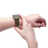 Animal Print Apple iWatch Replacement Strap Vegan Leather gold 5