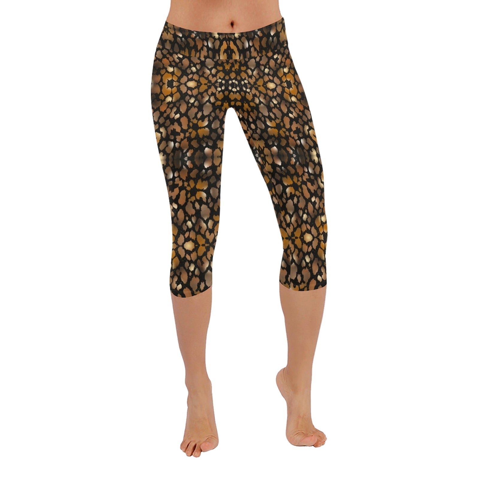 Animal Print Capri Leggings up to 5 XL front