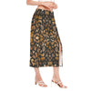Animal Print High Slit Long Skirt up to 2 XL front side