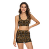 Animal Print Racerback Bra & Shorts Set up to 6 XL front 