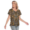 Animal Print V-Neck Top up to 2 XL front side