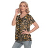 Animal Print V-Neck Top up to 2 XL front